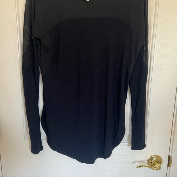 We the Free Save Tonight Mesh Black Long Sleeve Top - Picture 5 of 11